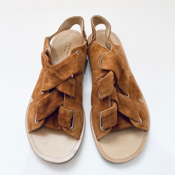 Rag & Bone corset brown suede sandals - Picture 2 of 5